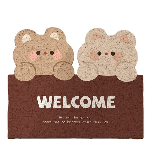 Cute entrance door rub soil foot mat household silk circle door mat living room entrance door stain-resistant floor mat