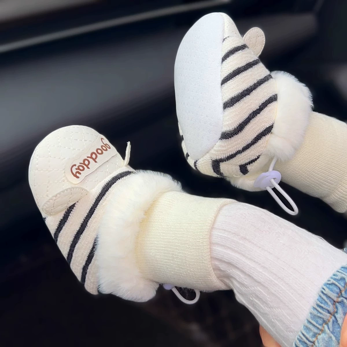 Зимняя детская обувь пушистая и теплая