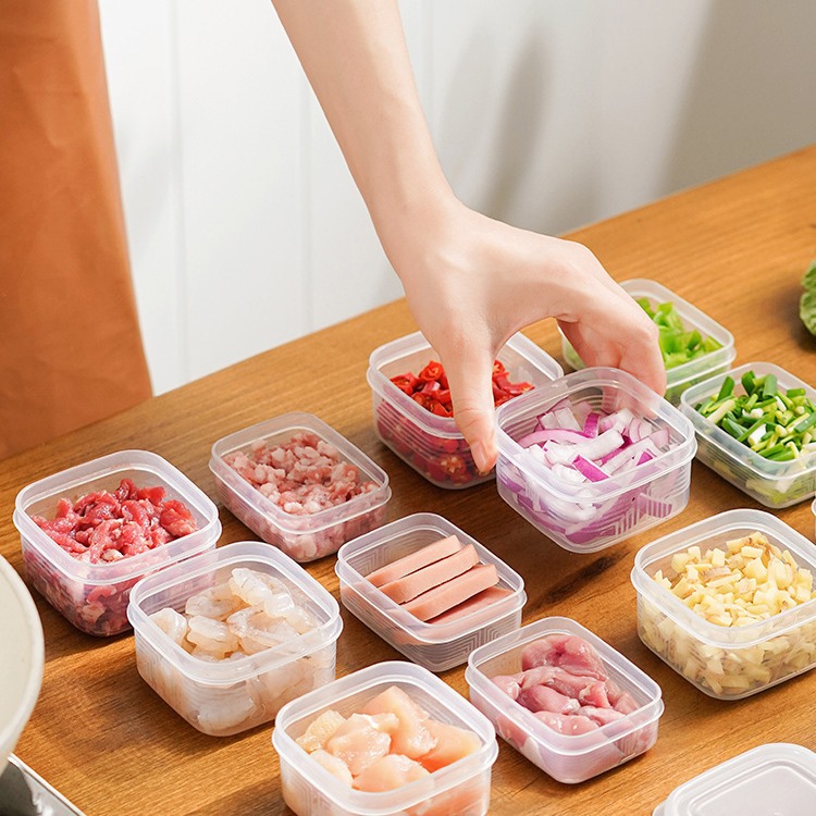 Sp Sauce Square Food Grade Baby Crisper Refrigerator Storage Box Baby Food Supplement Box Packaging Box 200ml