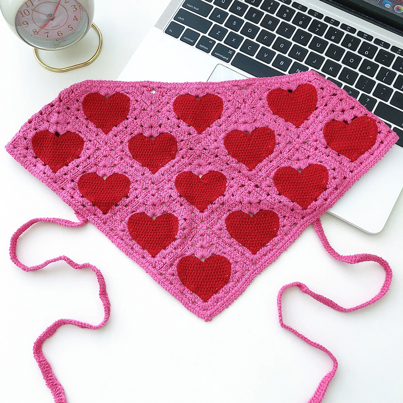 Sweet Style Sweet Colorful Heart Shape Butterfly Acrylic Scarf