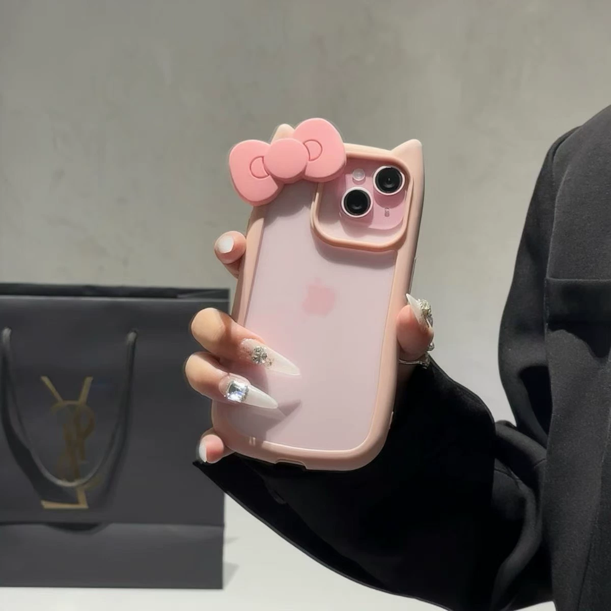 Красивая совместимая с iPhone 16 чехол для телефона с бантами, iPhone 14, 15 Pro Max