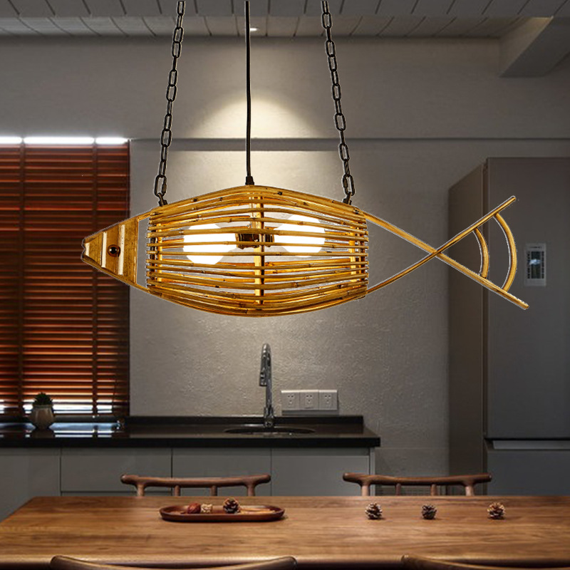 Lámparas de pared de bambú bar de comedor simple candelabro silencioso japonés estilo chino Zen dormitorio decoración de vestíbulos de arte lámparas