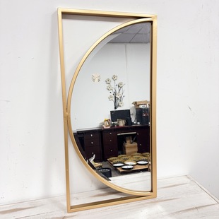 Iron Mirror Cross-Border Supply Manufacturer Creative Square Bathroom Mirror Wall-Mounted Dressing Mirror Simple Makeup Mirror