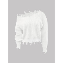 I 61018 Irregular Fringe Knit Top ���Kᘿ�����