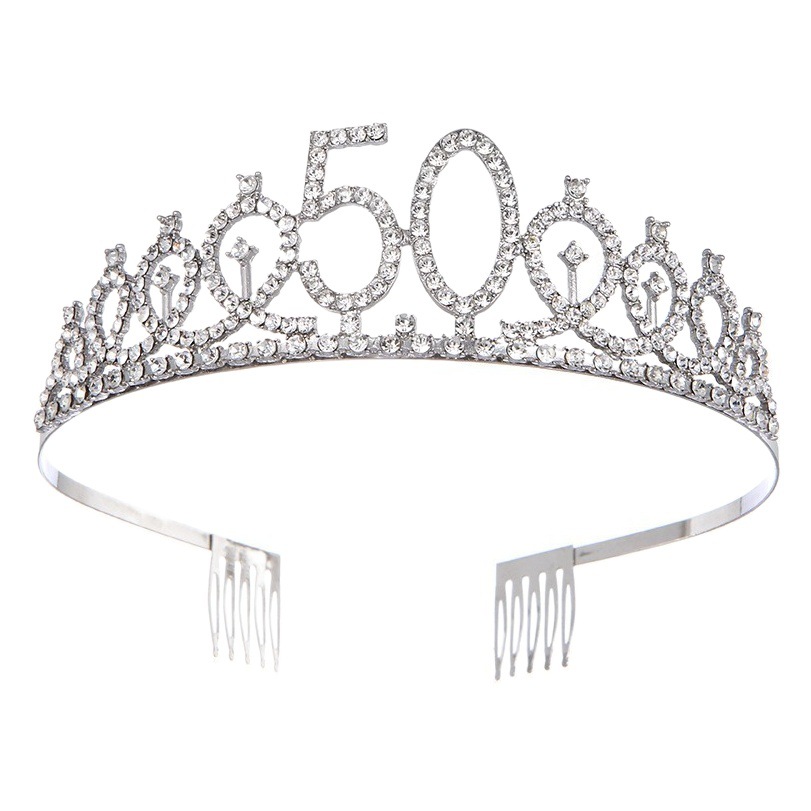 Girls' Birthday Fashion Versatile Headband Dance Party Hair Accessory Cake Decoration Alloy Hairband Headwear Party Decoration Cross-Border