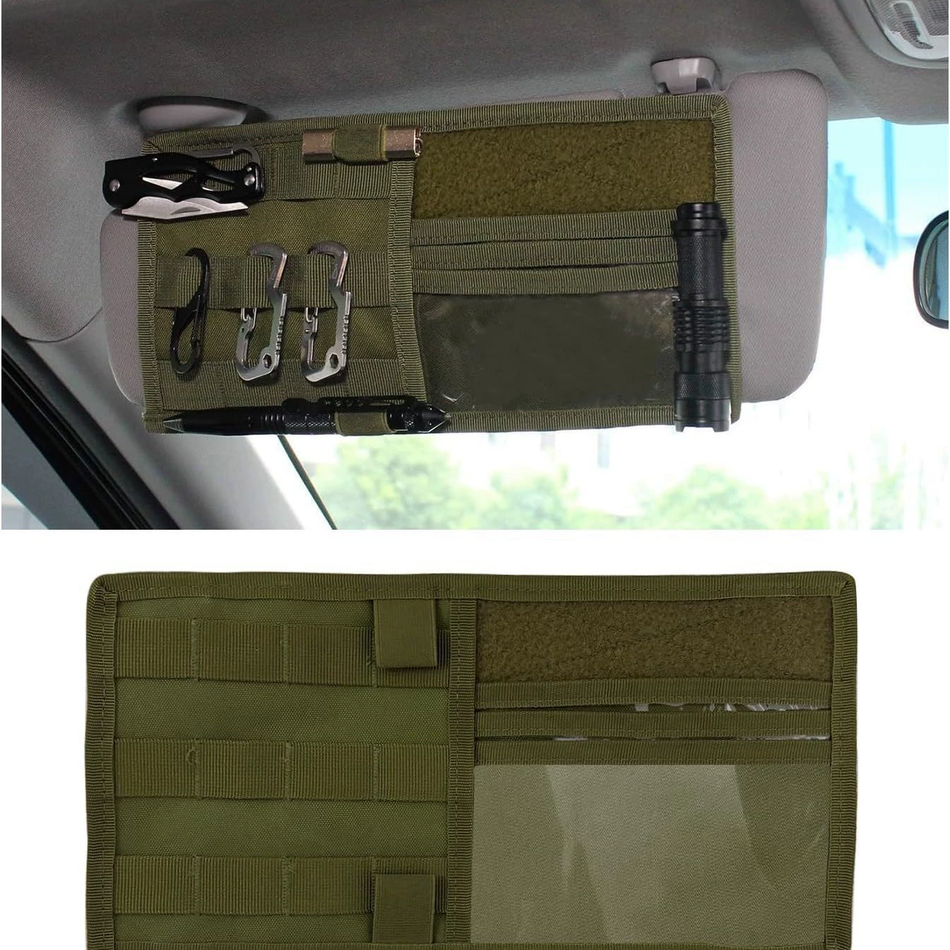 Тактический автомобиль солнцезащитный козырек сумка многофункциональная сумка для хранения Модная тактическая сумка для хранения папка с билетом