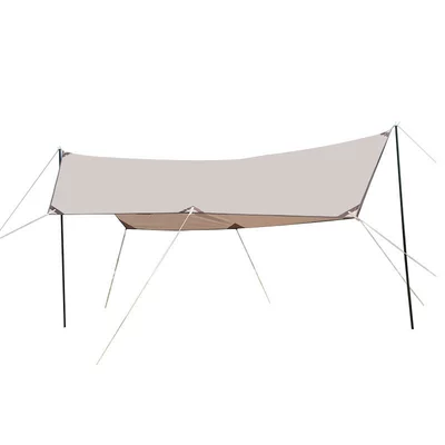 Outdoor Super Large Canopy Ultra Light Rainproof Sun Protection Outdoor Camping Beach Tent Awning Portable Camping Canopy (Çadırlar) - quicksand-gold-square-small-400292cm-5-8-people