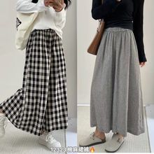 棉麻裙裤 春秋季新款 复古文艺显瘦裤子女宽松大码休闲裤12323
