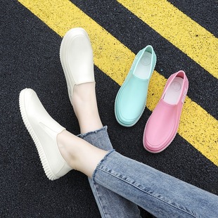New Style Rain Boots Women's Adult Fashion Outwear Short Non-slip Young Beautiful Rubber Boots Western Style Low-cut Rain Boots
