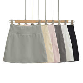 2024秋季新款修身美式超短迷你裙显瘦性感A字防走光包臀休闲裙