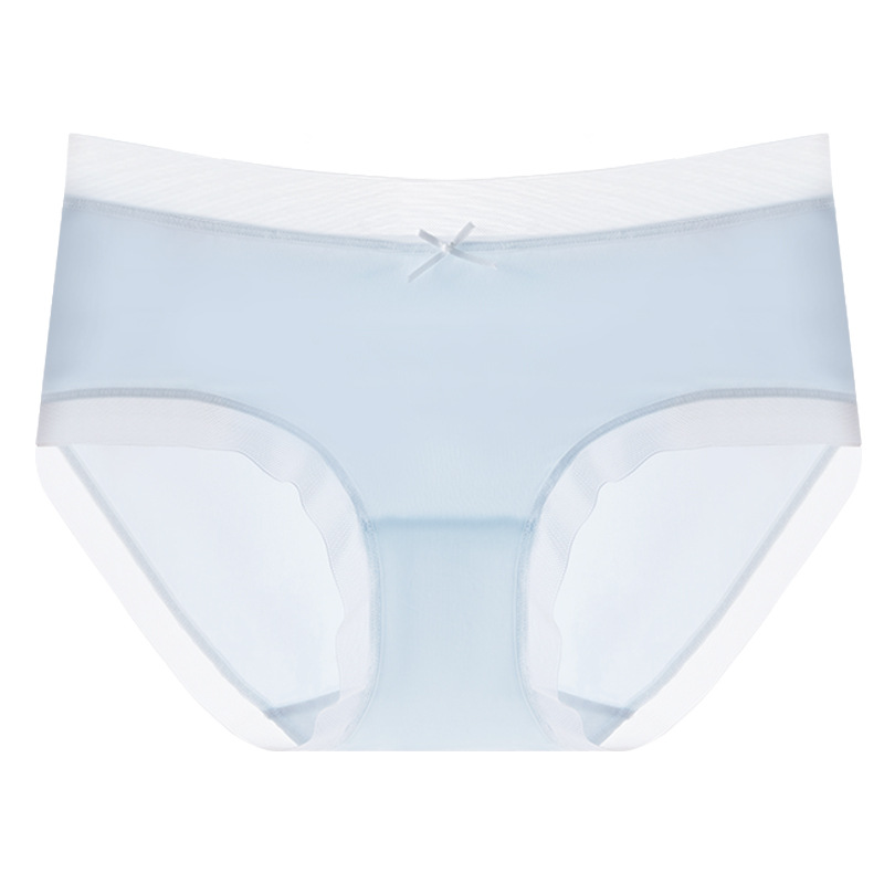 Bragas de seda de hielo de talla grande para niñas gordas MM bragas de seda de hielo 100% algodón entrepierna antibacteriano entrepierna transpirable calzoncillos de mujer