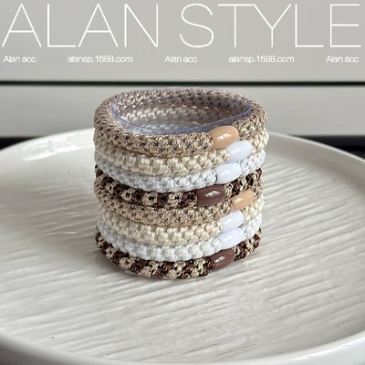 Hair Rope, Versatile Hair Accessory, Saç üçün rezinlər - light-brown-color-6cm