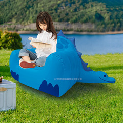 趣味の恐竜の形の子供の空気のソファーのキャンプの屋外の空気のシートは厚いPVC折り畳み式の椅子を作ります。