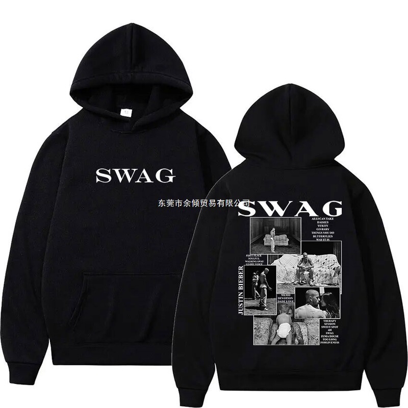 Justin Bieber's Swag Tour 2025 Album Merch Men's Sweatshirt Rock Large Size Fashion