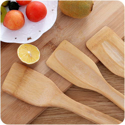 Bamboo spatula non-stick kitchen cooking stir-fry bamboo spatula household non-damage pot square long handle bamboo spatula wooden spatula
