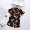 Summer cartoon children's pijama suitable for men and women, Korean style, wholesale, with short sleeve