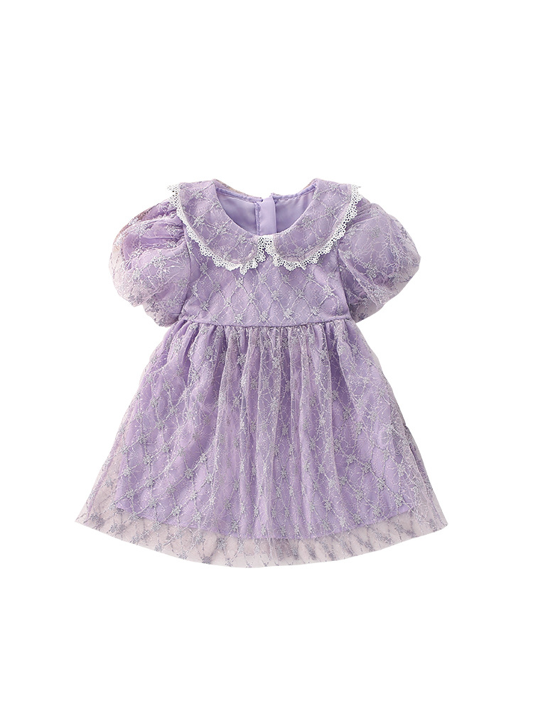 Spot malwee vestido de niña verano nuevo estilo europeo y americano vestido casual de princesa de manga corta para niños de estilo occidental