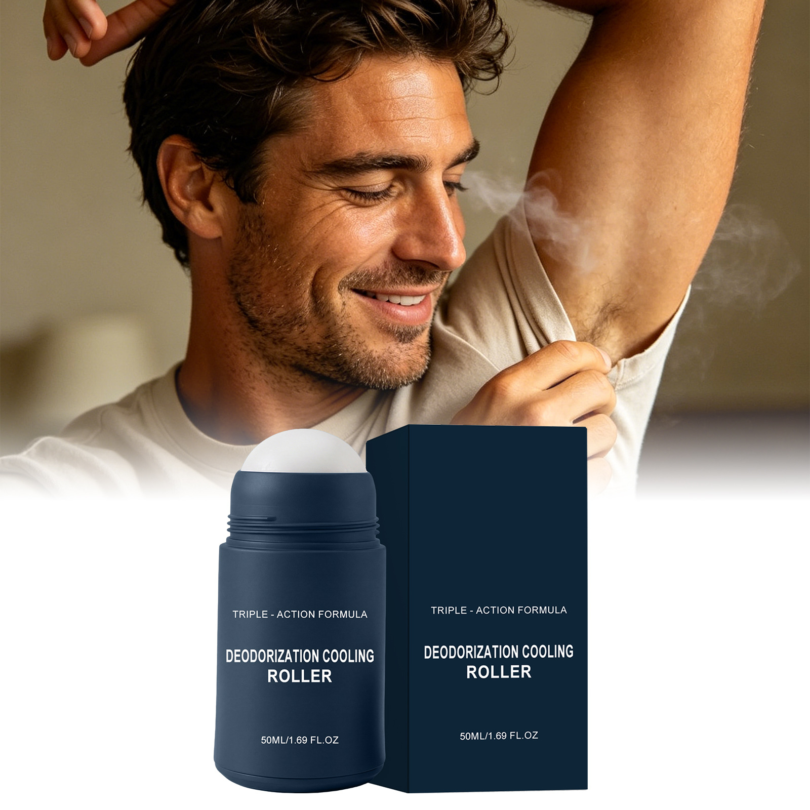 Cooling Roll-On Essence, Smooth and Easy to Apply, Comfortable for Underarms and Body, Leaves a Fragrance, Portable Care, Suitable for Multiple Skin Types