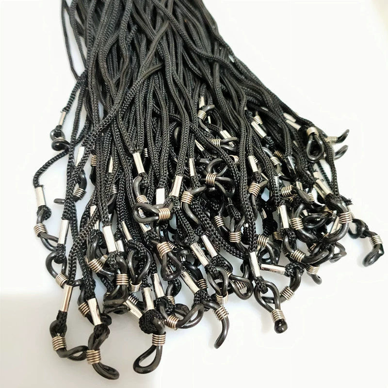 眼镜绳 Black spinning spinning glasses rope wholesale old flowers mirror sunglasses sliding hanging chain decorative chain mirror rope