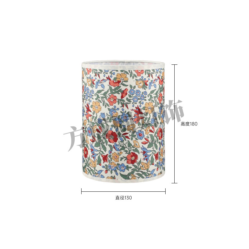 Pantalla de lámpara de mesa pastoral retro patrón de impresión floral lámpara de mesa carcasa de pantalla de lámpara estilo nacional chino lámpara de cabecera de casa de familia pantalla de lámpara