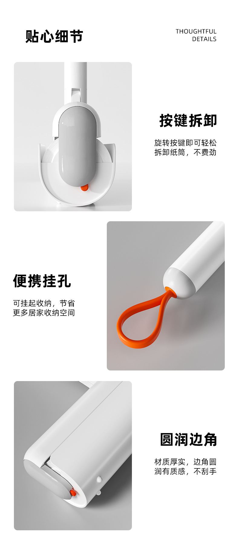 Lint Roller Drum Hair Remover Clothing Dust Cleaner Brush Tear-Off Adhesive Roller Dehairing Tool
