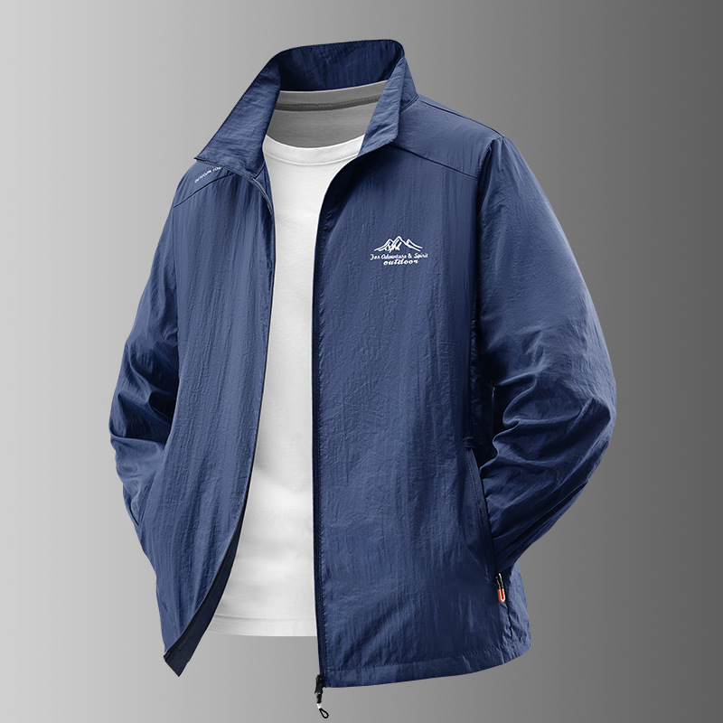 Youth Sun Protection Clothing Men's Summer Coat Thin Skin Light Breathable UV Protection Fishing Ice Silk Men's Sun Protection Clothing