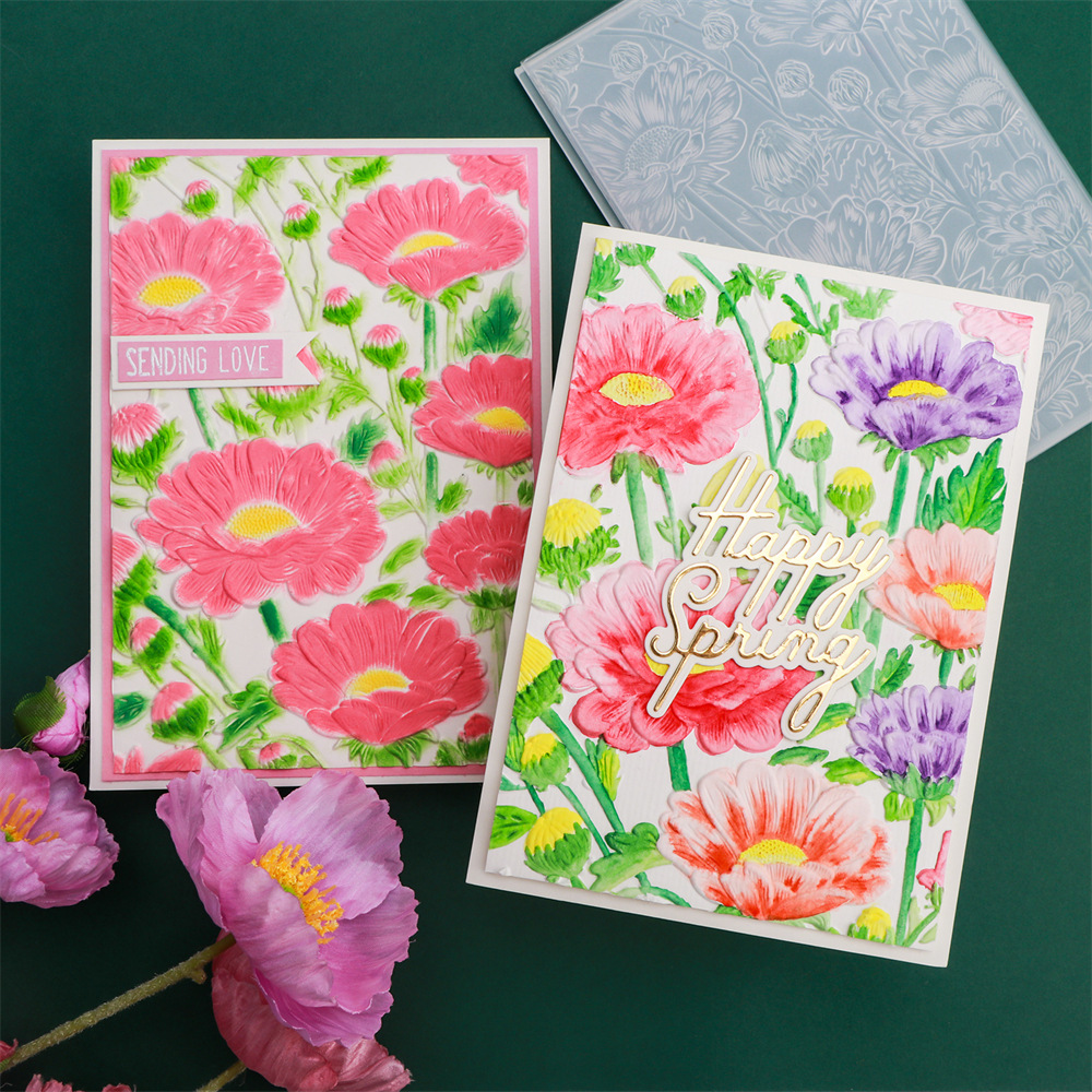 Floral embossed template 3D texture DIY embossed print folder embossed board embossed folder scrapbooking