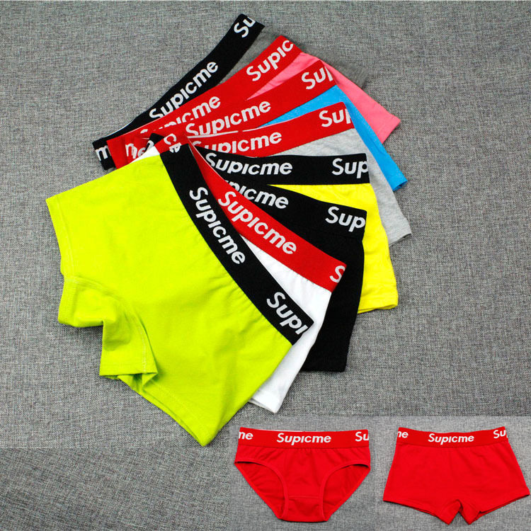 Pure Cotton Sports Mid-Waist Wide-Brimmed Women's Boxer Pure Color Underwear Les/Tt Unisex Women's Triangle and Four Corners Breathable and Antibacterial