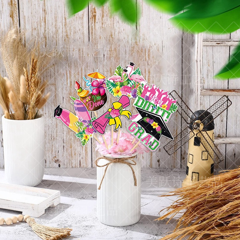 Amazon graduación flor de vasija decoración jugos hawaianos temporada de graduación fiesta flor de vasija decoración plug-in grad jugos