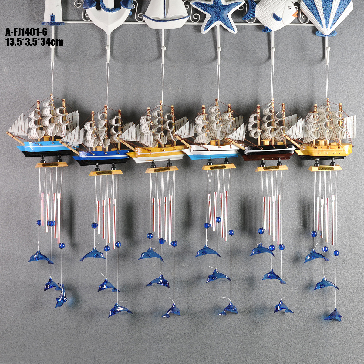 Night Market Small Gift 14cm Sailing Bells Bell Mediterranean Style…