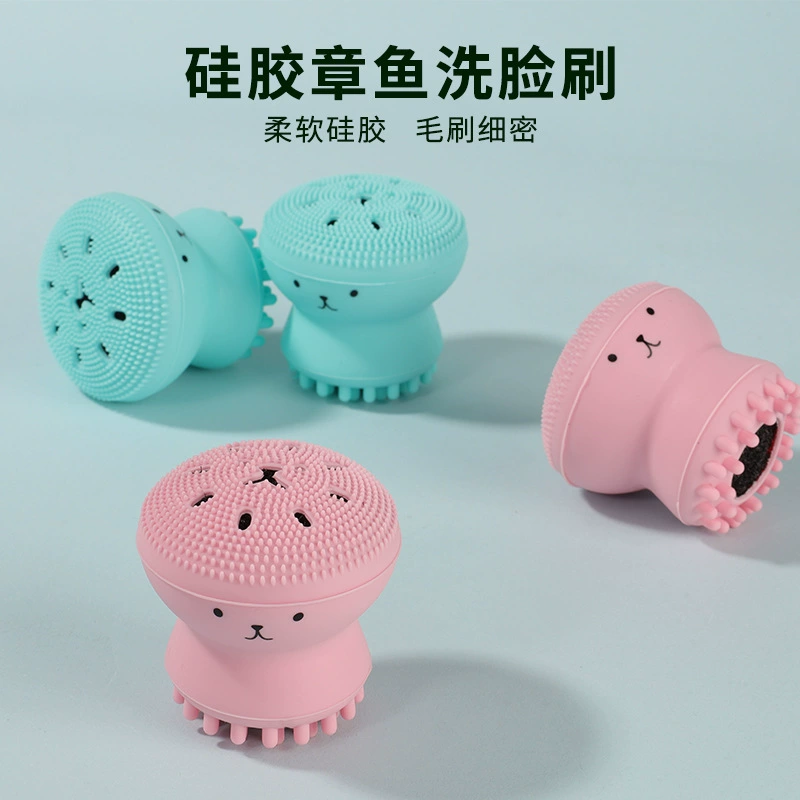 Многоцветная в наличии Силиконовая щетка для очищения лица Octopus Очищающая щетка для лица Массажная щетка Щетка для снятия макияжа