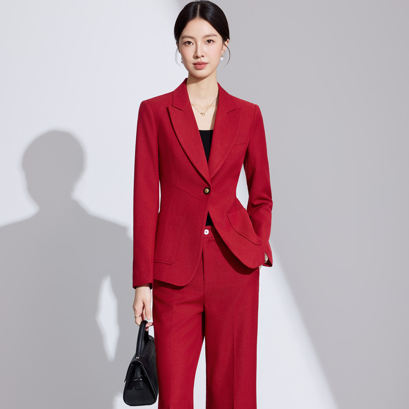 春秋美容师珠宝店新款职业套装长袖西服正装酒店开业庆典工作服|undefined