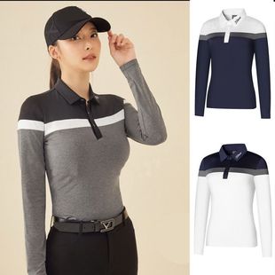 25 New Summer Golf Clothing Women's Long-Sleeved T-Shirt Polo Shirt Sports Golg Clothes Casual Slim Golf Clothes