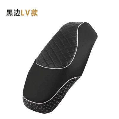 seat cover waterproof, Motorcycle cushion - black-edge-lv-style