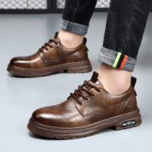 2025秋季皮鞋男真皮休闲户外单鞋男潮流英伦风工装复古男鞋子