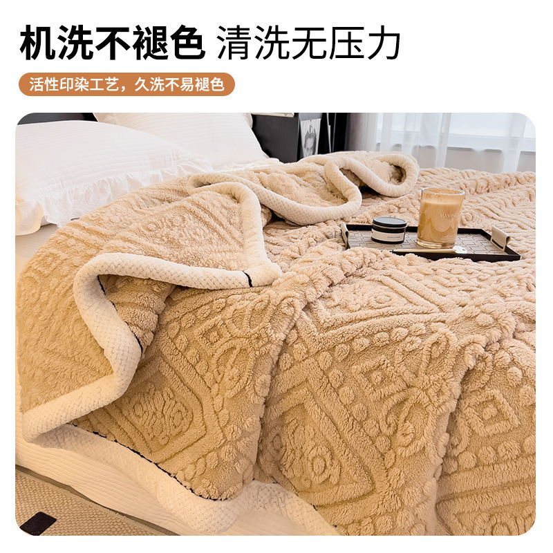 Tombas de seda de leche gruesas mantas de cubierta caliente mantas de siesta de oficina mantas de sofá mantas de coral mantas al por mayor comercio exterior