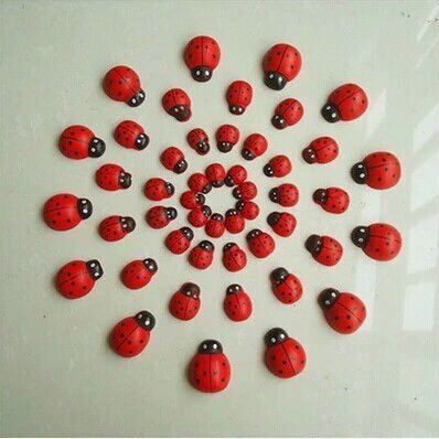 1,4*1,9 микропейзаж маленькая Божья коровка Деревянный маленький жук мультфильм жук мох микропейзаж мясистые украшения