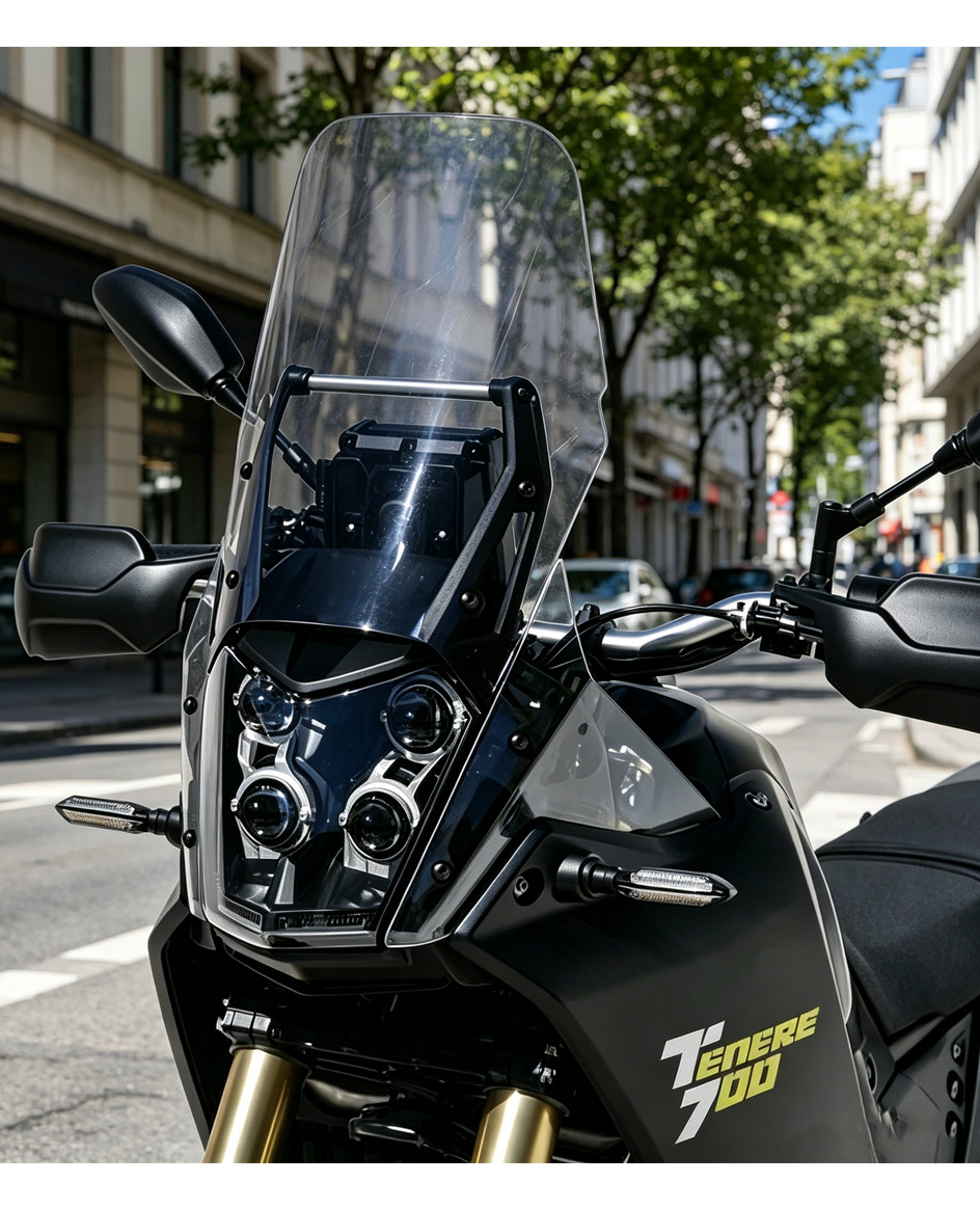 Suitable for Yamaha Tenere 700 XT700Z 2019-2022, 4-piece windshield, extended windshield, wind deflector