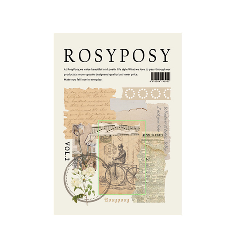 Rosy Posy Life Diario Revista Cuaderno Material Diario Pegatinas Diario Herramientas Cuaderno Pegatinas Decorativas