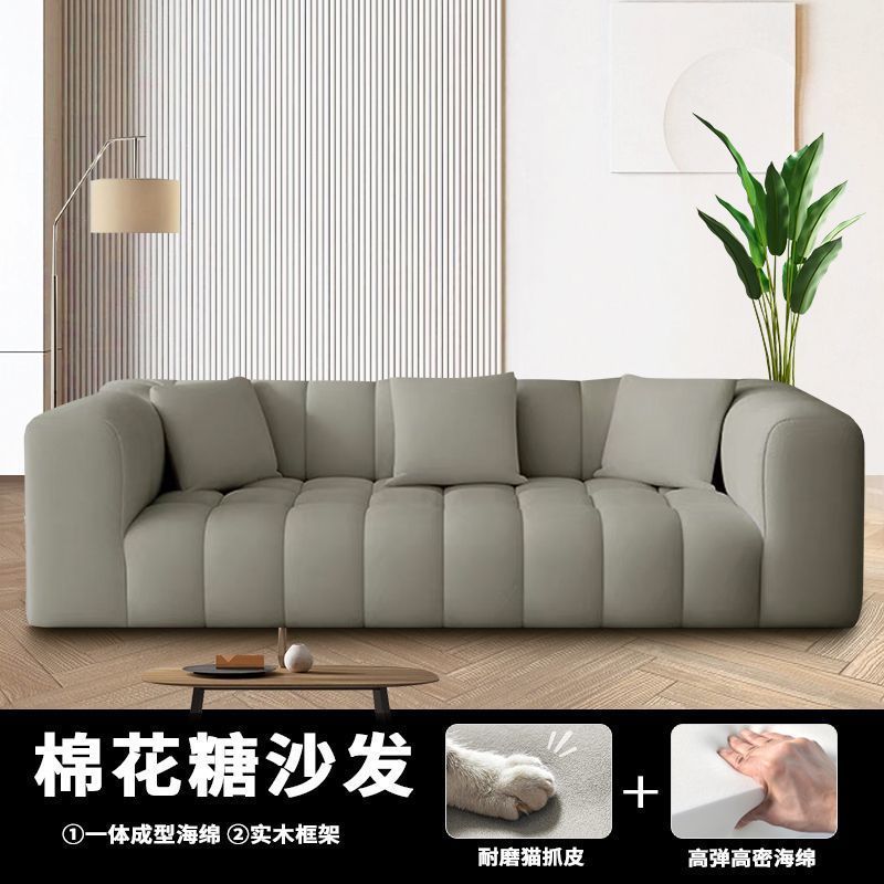 奶油风羊羔绒沙发小户型客厅布艺简约公寓双三人网红款棉花糖沙发|undefined