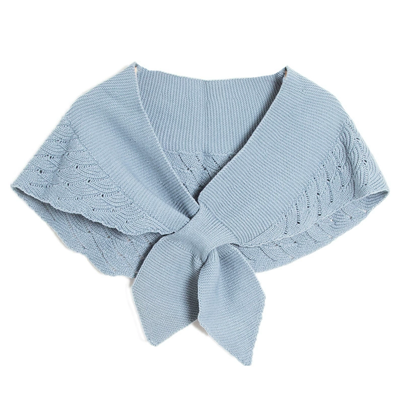 Knitted cloak, Korean style knitted shawl, soft acrylic/wool blend, 63 cm, multiple colors