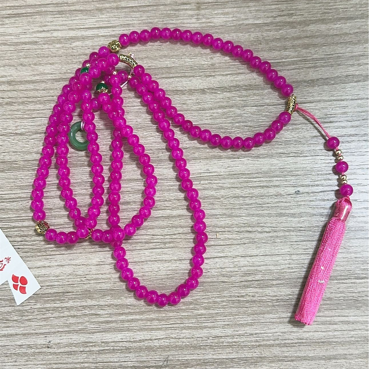 Rosa Rojo borla necklace-136cm crossbody