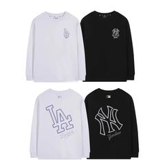 MLB潮牌洋基队情侣秋冬新款大LOGO圆领立体印花宽松舒适套头卫衣