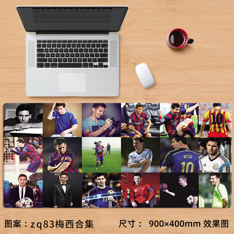 Alfombrilla de ratón nueva de Cristiano Ronaldo, extra grande, de fútbol, Messi, Bayern, La Liga, para juegos, e-sports, con reposamuñecas, para escritorio de computadora