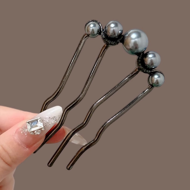 Cabeza de bola en forma de U pinzas de cabello de cabeza de mujer detrás de la cabeza fijación de artefactos de temperamento pinzas de cabello pinzas de cabello tocado pinzas de alta calidad