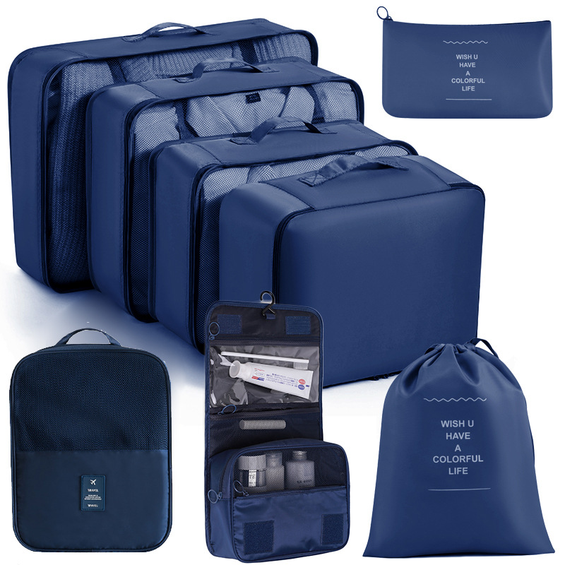 Bolsa de almacenamiento de viaje transfronterizo de ocho piezas Bolsa de almacenamiento de viaje de negocios Bolsa de almacenamiento de gran capacidad Bolsa de almacenamiento de viaje impermeable