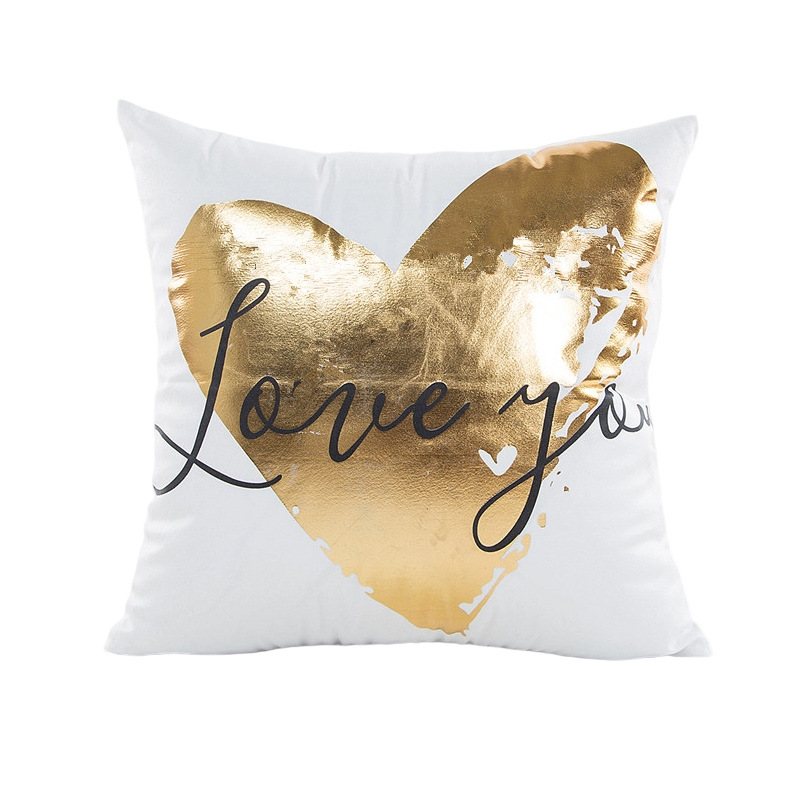 Funda de almohada con estampado dorado para el verano 2026, suave y cómoda, decoración para sofá, funda de almohada moderna para el hogar, disponible para venta al por mayor. image 25