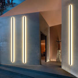 室外户外防水LED壁灯极简长条工程洗墙灯背景装饰别墅大门庭院灯