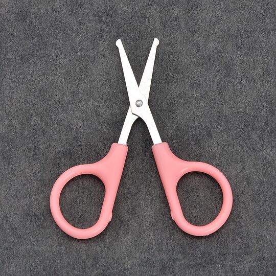 Factory wholesale in stock stainless steel round nose hair small scissors handmade household scissors