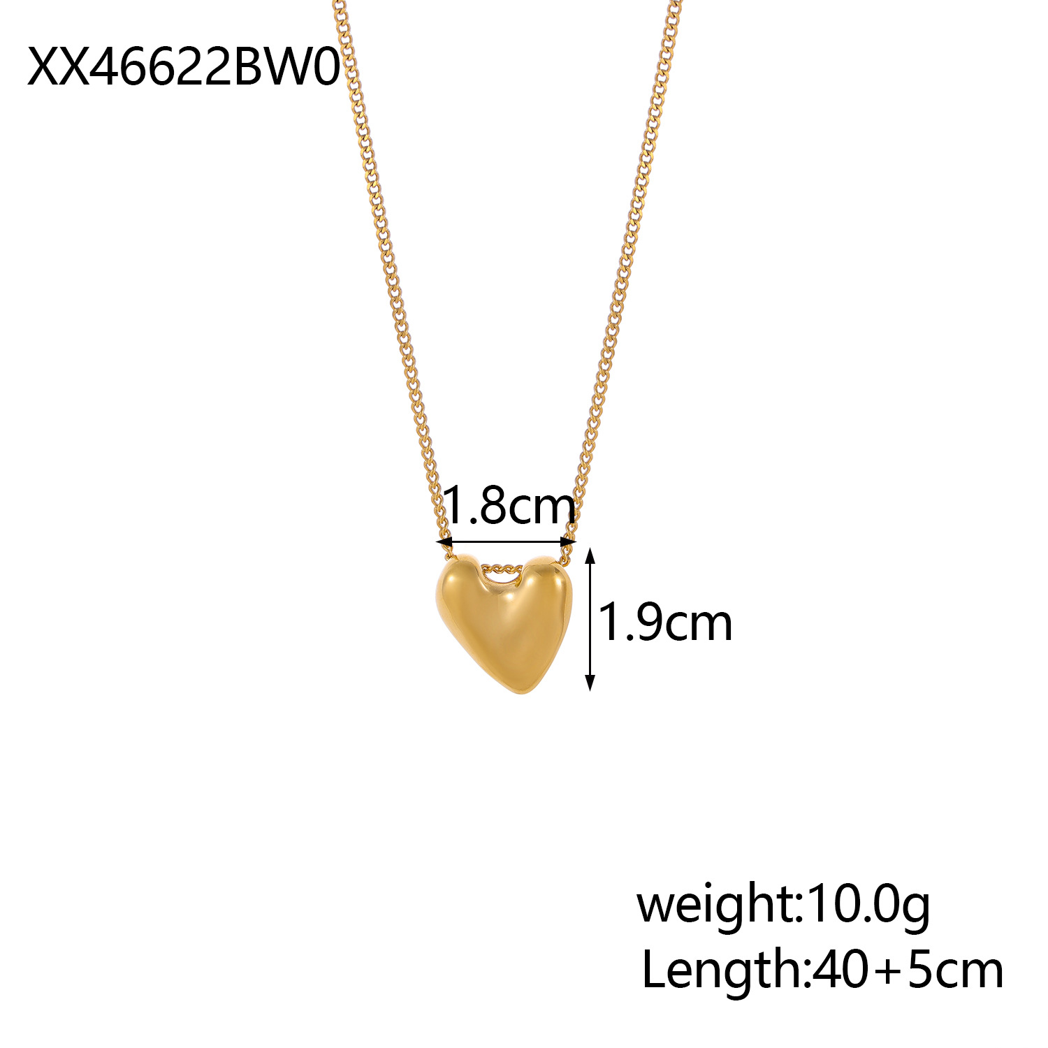 12g Weight Titanium Steel Pendant Material Pendant Necklace Classification Titanium Steel Chain Material cable chain Chain Type 1 Piece Quantity Holiday, Daily Occasion Titanium Steel Material Heart Shape Pattern All Seasons Season Women's Gender Simple Style Style Wholesale Jewelry Simple Style Heart Shape Titanium Steel Cable Chain Pendant Necklace 13